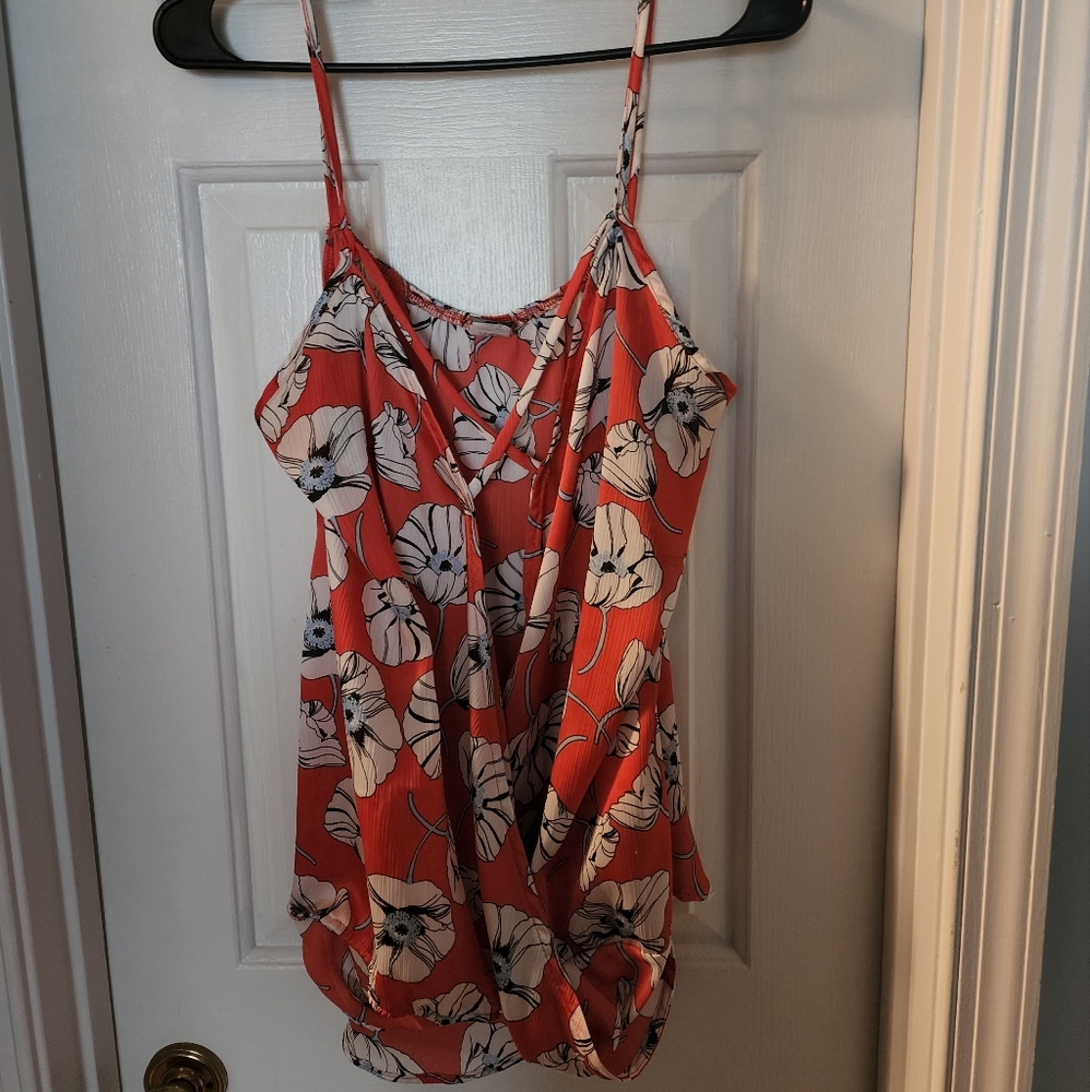 Lilian orange floral top